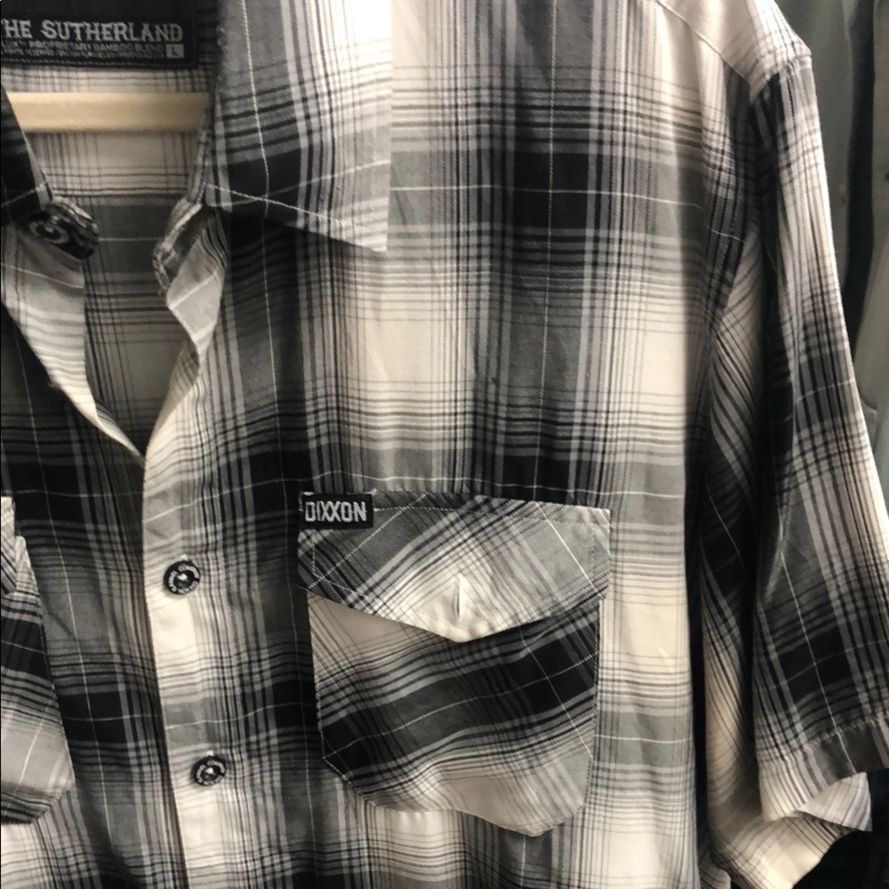 DIXXON “The Sutherland” Black and Gray Casual Button Down Shirt - Picture 3 of 8
